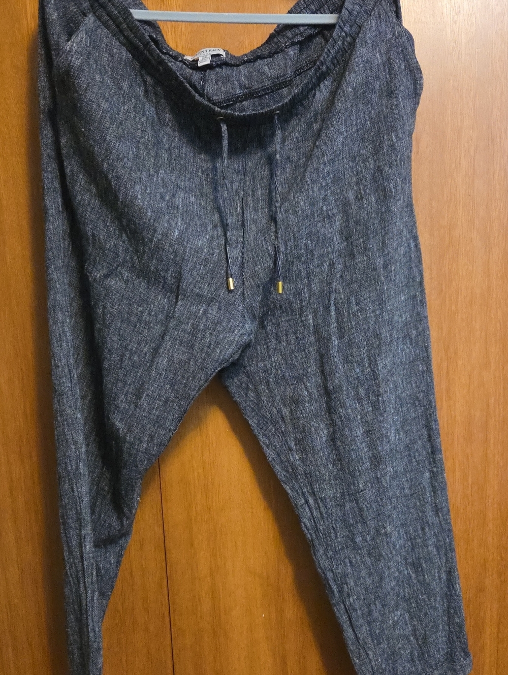 Ellen Tracy Charcoal Heather Drawstring Joggers